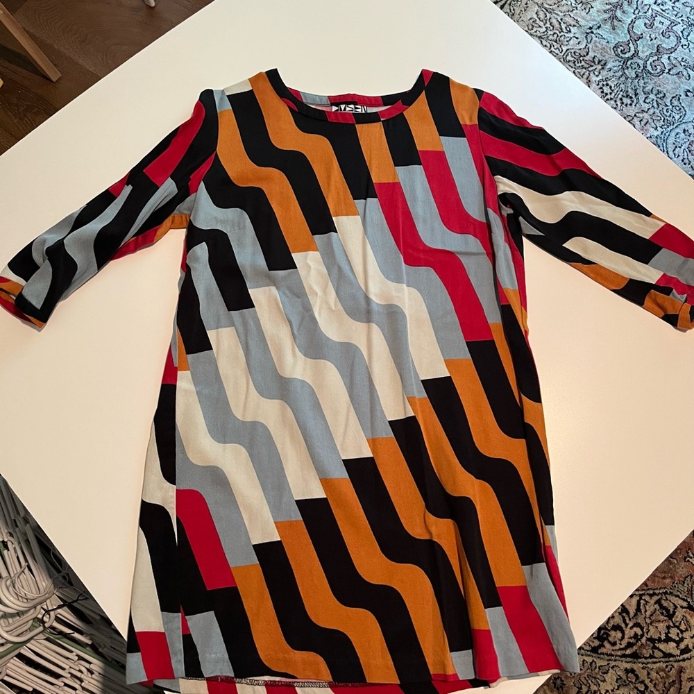 Colorful Geometric Midi Dress